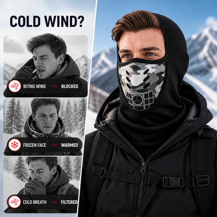 Windproof Cold-Weather Face Mask with Full Face and Neck Coverage 2
