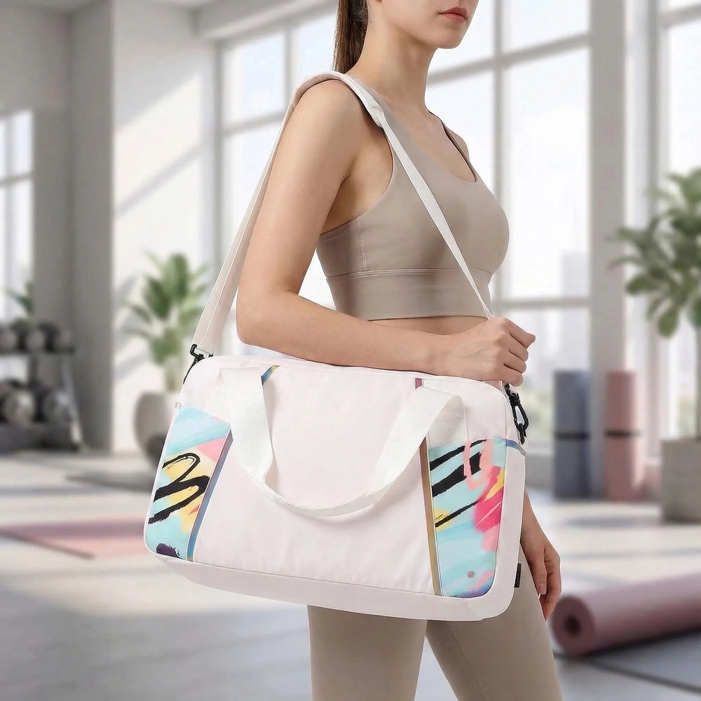 Colorful Abstract Print Duffel Bag - Vivelia