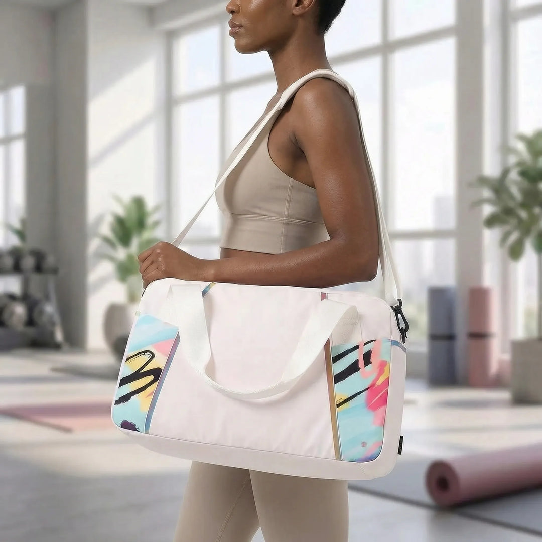 Colorful Abstract Print Duffel Bag - Vivelia
