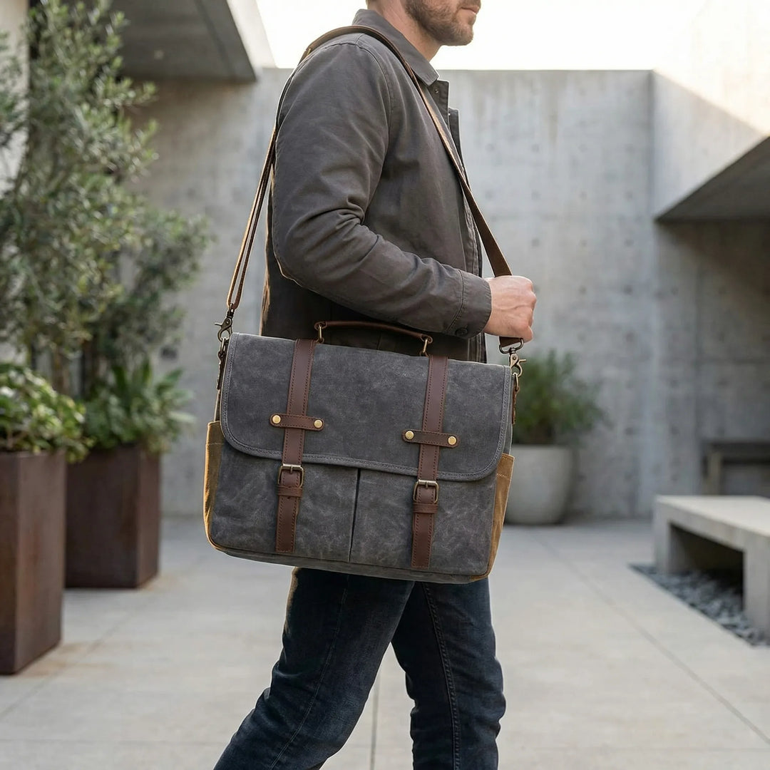 Compact Multi-Pocket Crossbody Messenger Bag - Satchovan