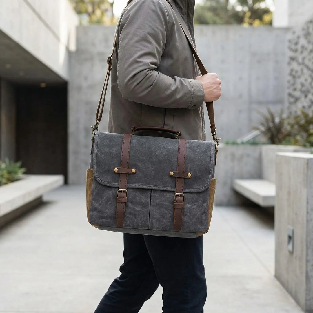 Compact Multi-Pocket Crossbody Messenger Bag - Satchovan
