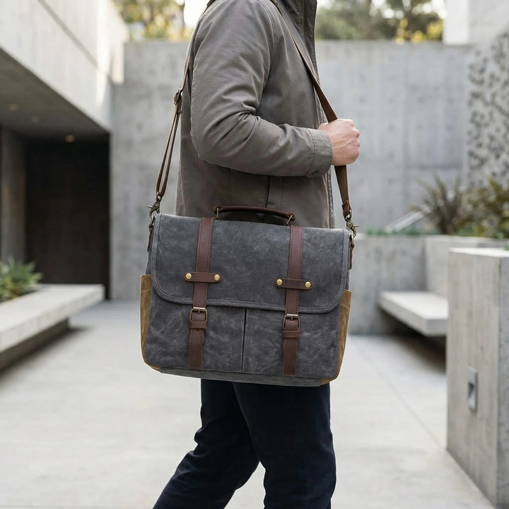 Compact Multi-Pocket Crossbody Messenger Bag - Satchovan