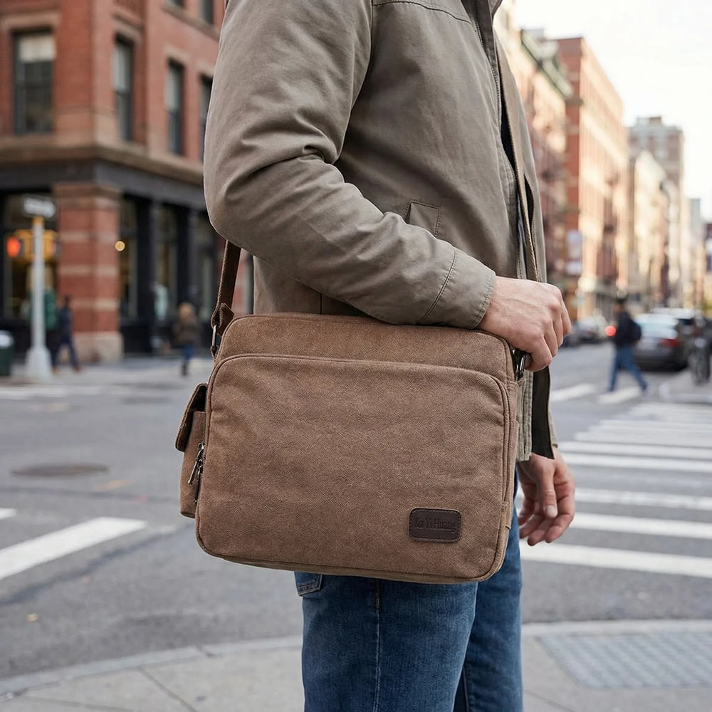 Compact Woven Messenger Bag - Kargen