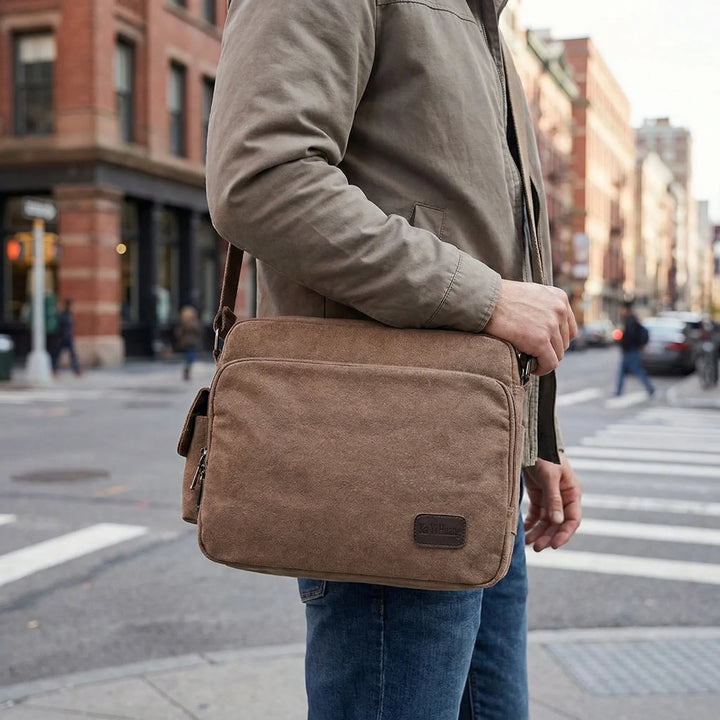 Compact Woven Messenger Bag - Kargen