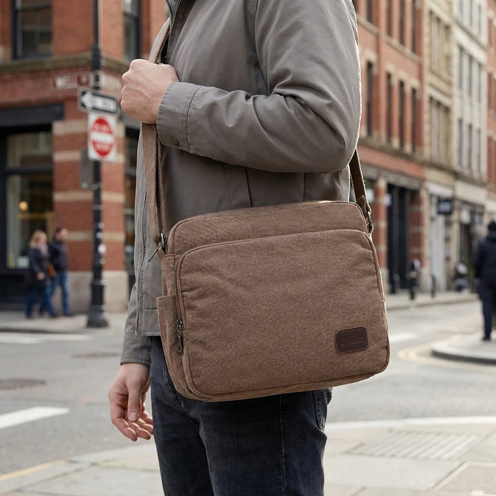 Compact Woven Messenger Bag - Kargen