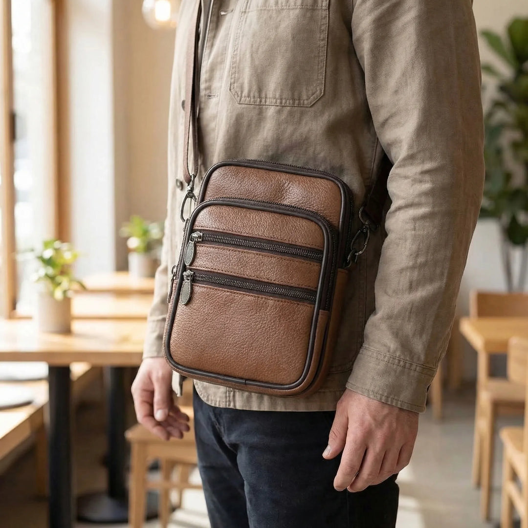 Compact Multi-Compartment Crossbody Bag - Satchvelo