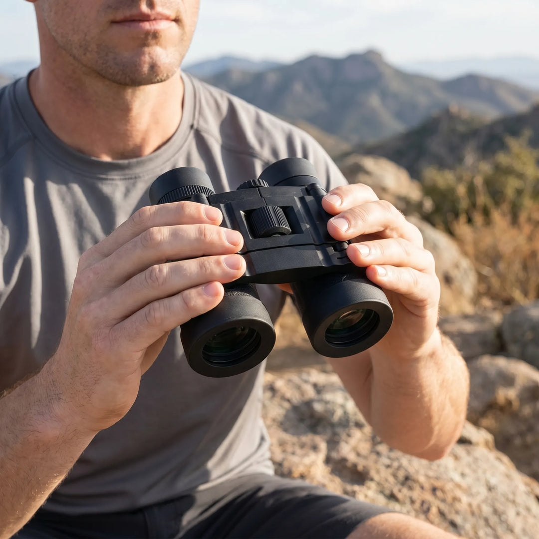 Compact 40x Magnification Wide-Angle Binoculars - Optivex