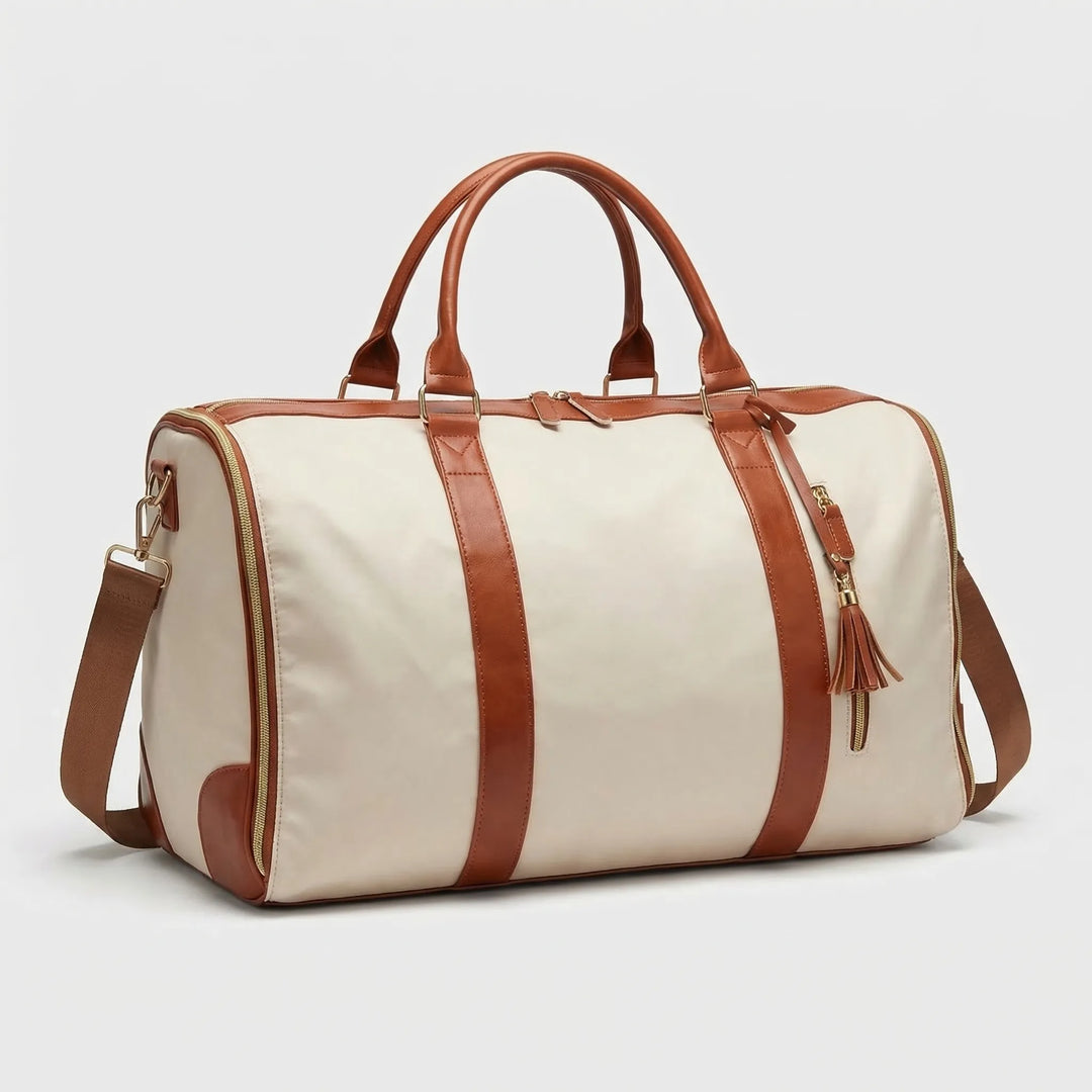 Convertible Travel Bag - For Women - Flat-Lay Garment Design - Foldable Storage - Detachable Strap - Smooth Finish