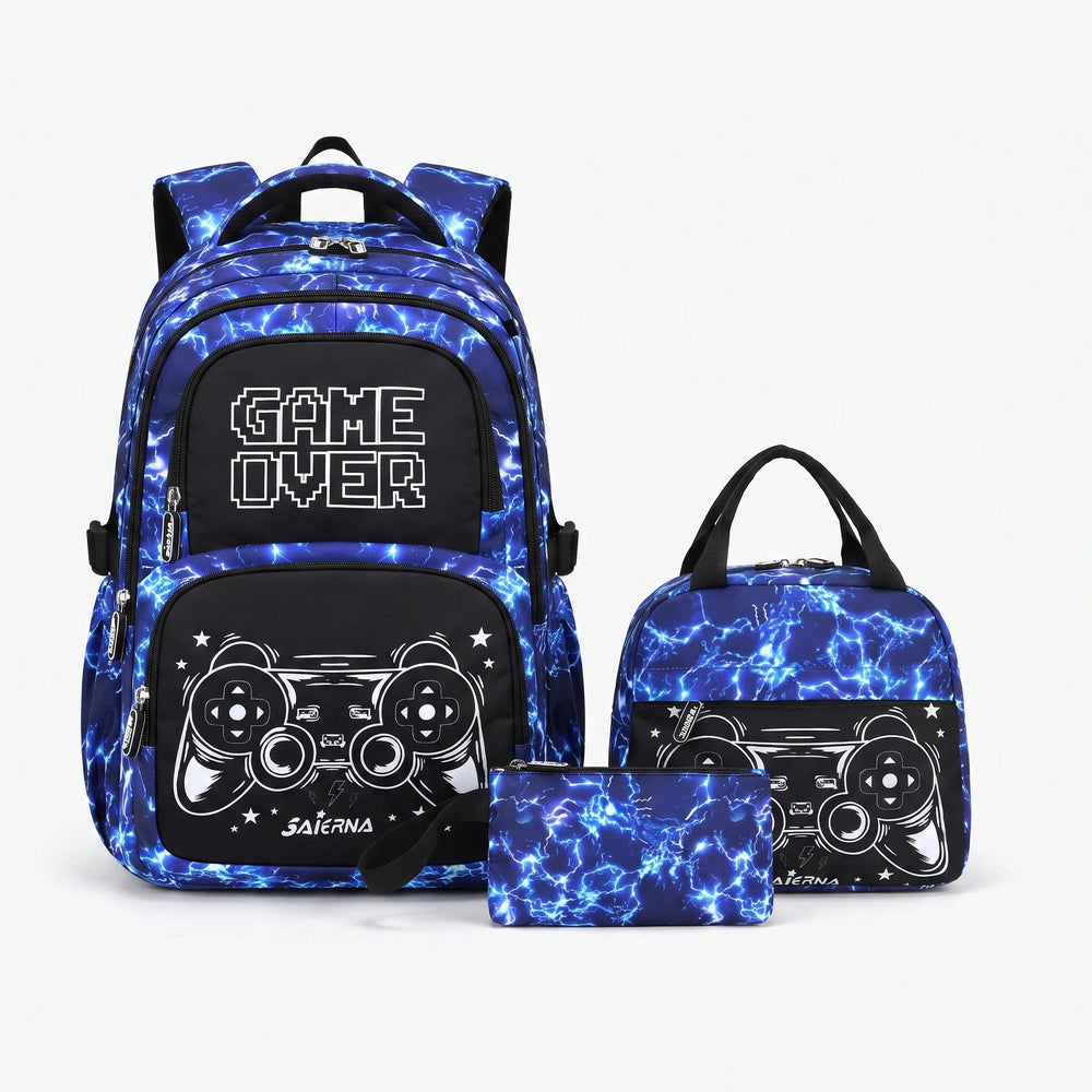 Coordinated Three-Piece Kids Backpack Set - Luminoz
