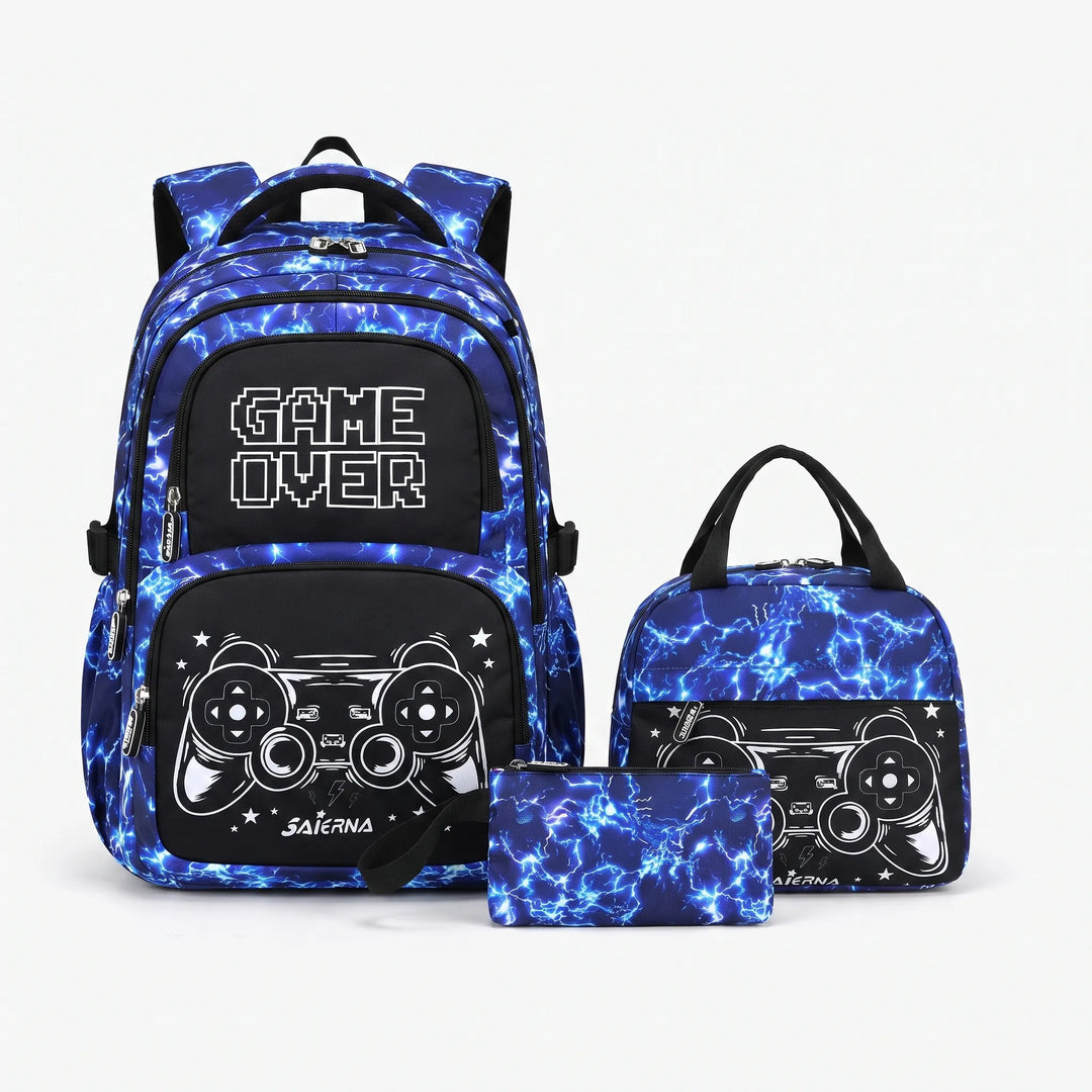 Coordinated Three-Piece Kids Backpack Set - Luminoz