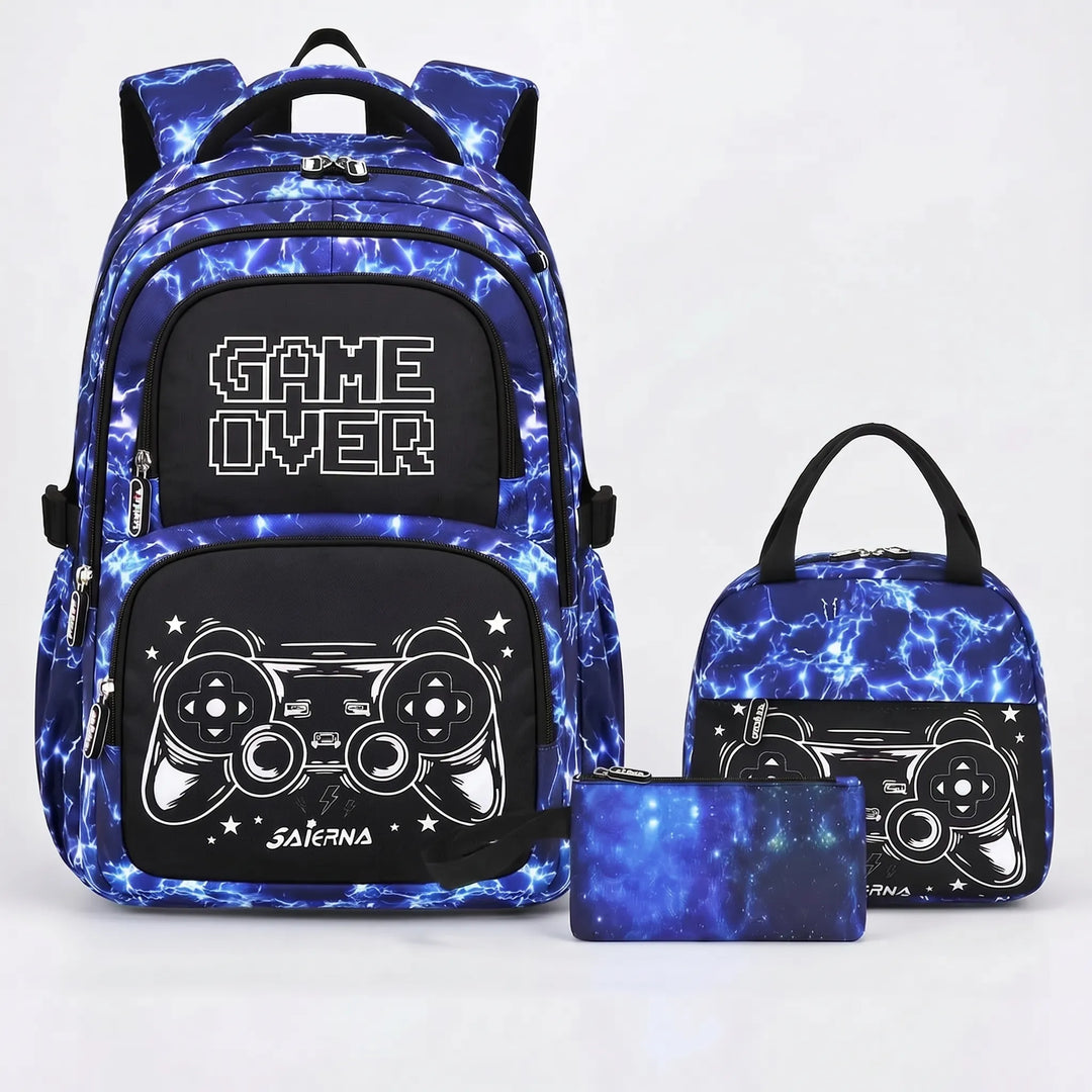 Coordinated Three-Piece Kids Backpack Set - Luminoz
