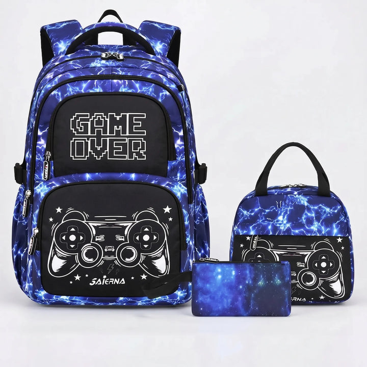 Coordinated Three-Piece Kids Backpack Set - Luminoz