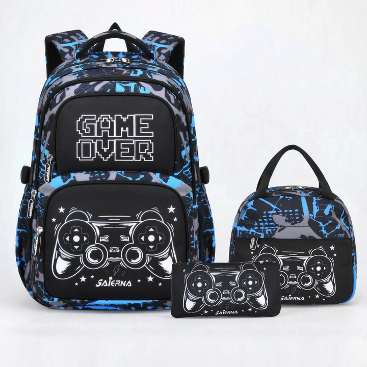 Coordinated Three-Piece Kids Backpack Set - Luminoz