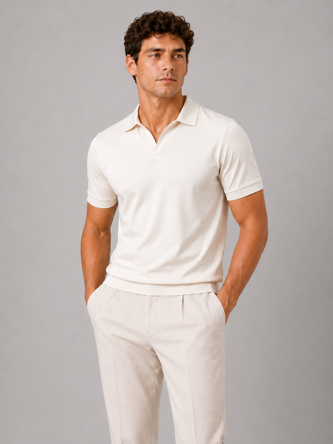 Men's Silky Touch Polo Shirt - Breathable Soft Solid Summer Top 21