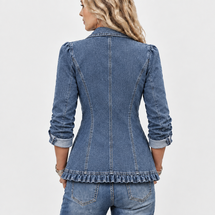 Western Inspired Ruffled Open Front Jacket 5