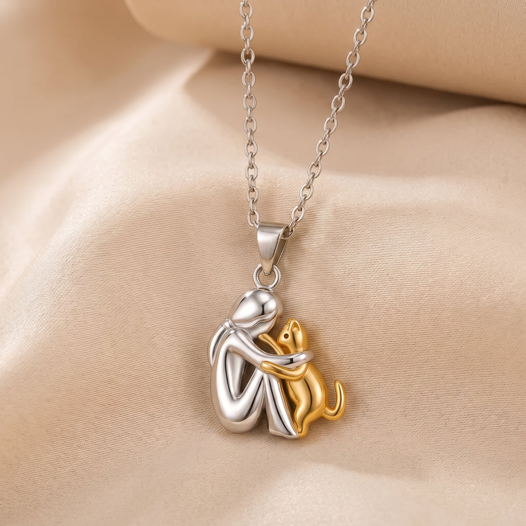 Elegant Pet Silhouette Pendant Necklace with Adjustable Chain 2