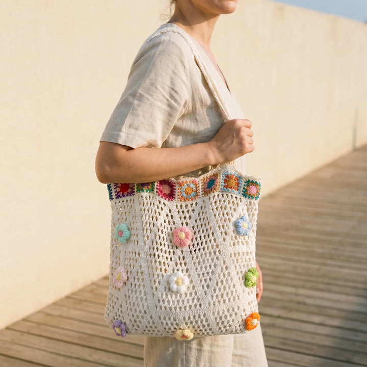 Crochet Flower Tote Bag - Florinta