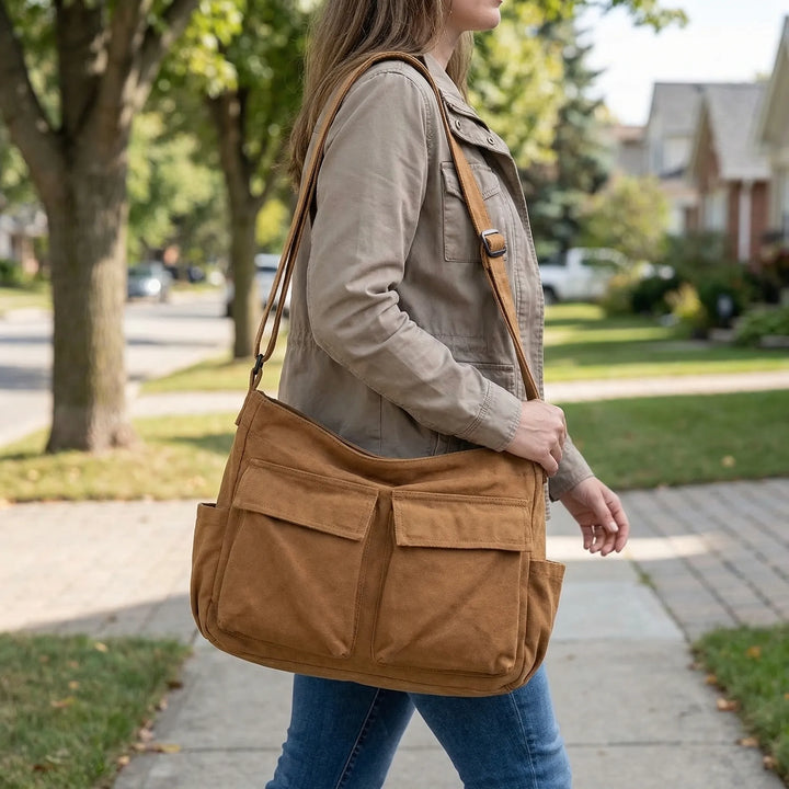 Large Multi-Pocket Crossbody Messenger Bag - Carrivex
