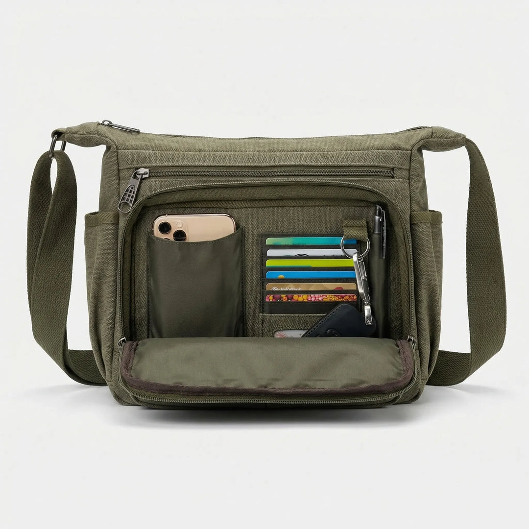 RFID-Blocking Crossbody Messenger Bag - Vardex