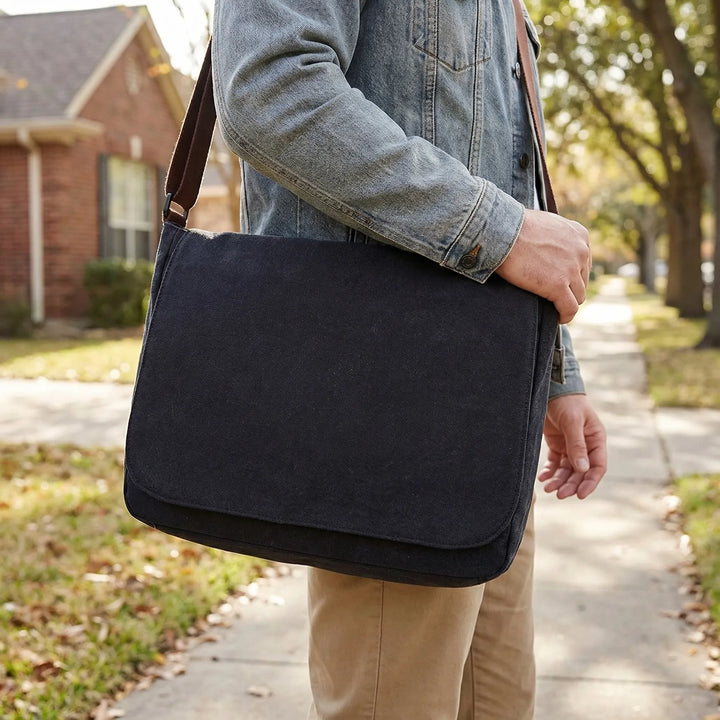 Classic Flap-Over Crossbody Messenger Bag - Travaux