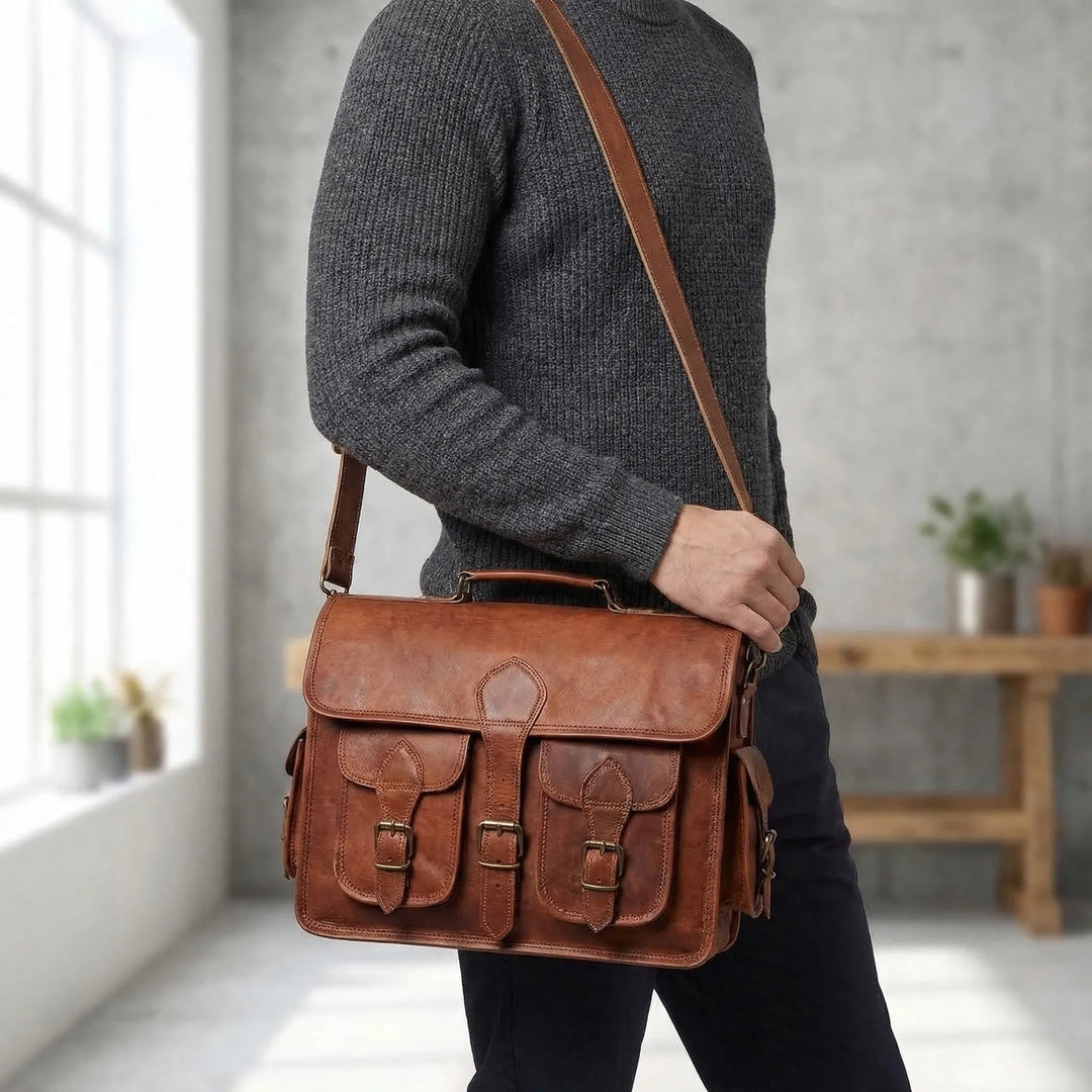Vintage Handcrafted Messenger Bag - Rugglow