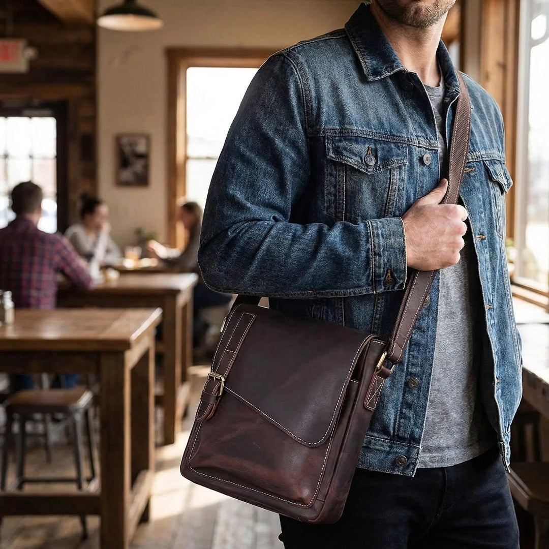 Vintage-Style Crossbody Shoulder Bag - Ruggsworth