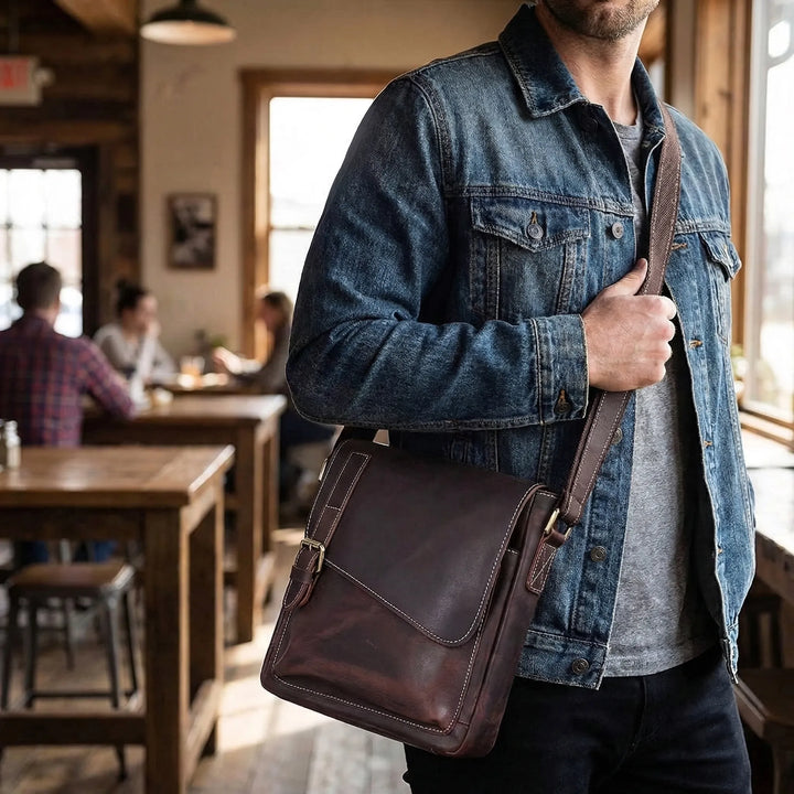 Vintage-Style Crossbody Shoulder Bag - Ruggsworth