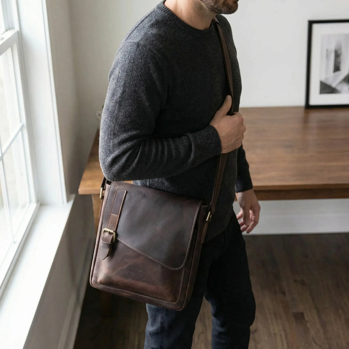 Vintage-Style Crossbody Shoulder Bag - Ruggsworth