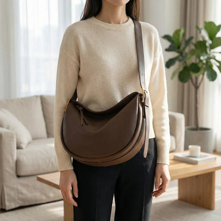 Curved Crossbody Shoulder Bag - Cresso