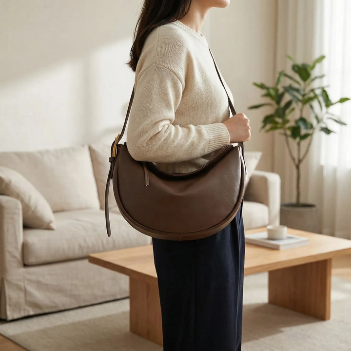 Curved Crossbody Shoulder Bag - Cresso