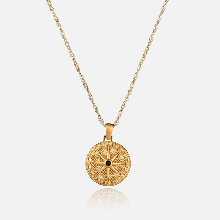 Gold-Plated Pendant Necklace with Adjustable Chain 1