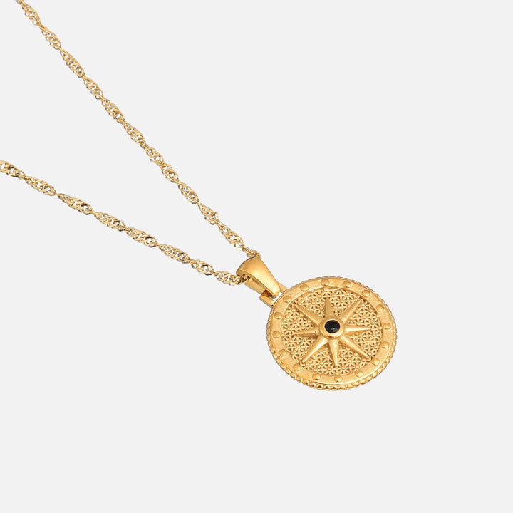 Gold-Plated Pendant Necklace with Adjustable Chain 2