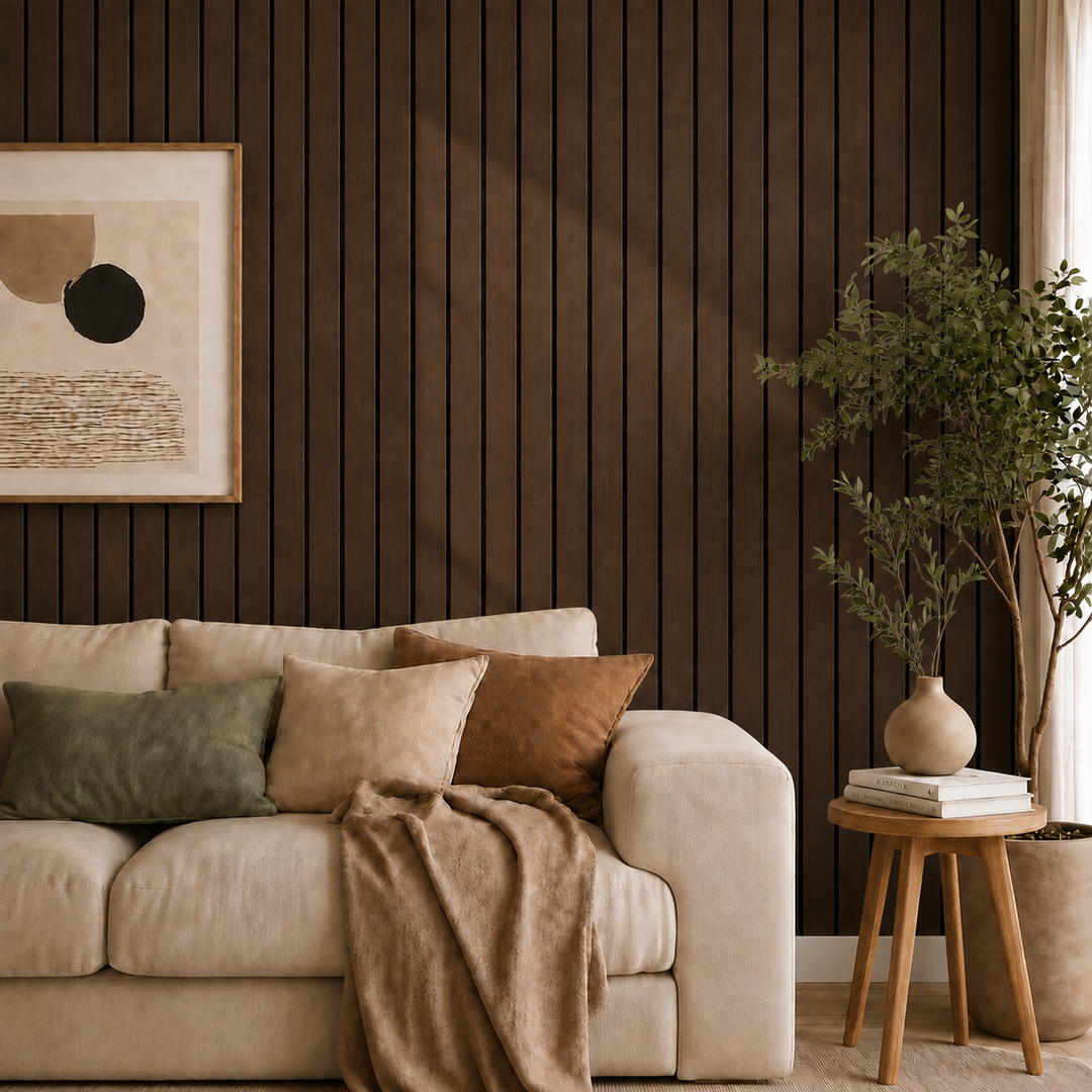 Self-Adhesive Peel and Stick 3D Slat Wall Panel Rolls 30