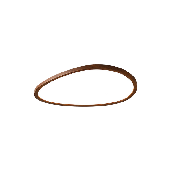 Ultra Slim Dark Wood Look LED Ceiling Light, Flush Mount Lamp 1