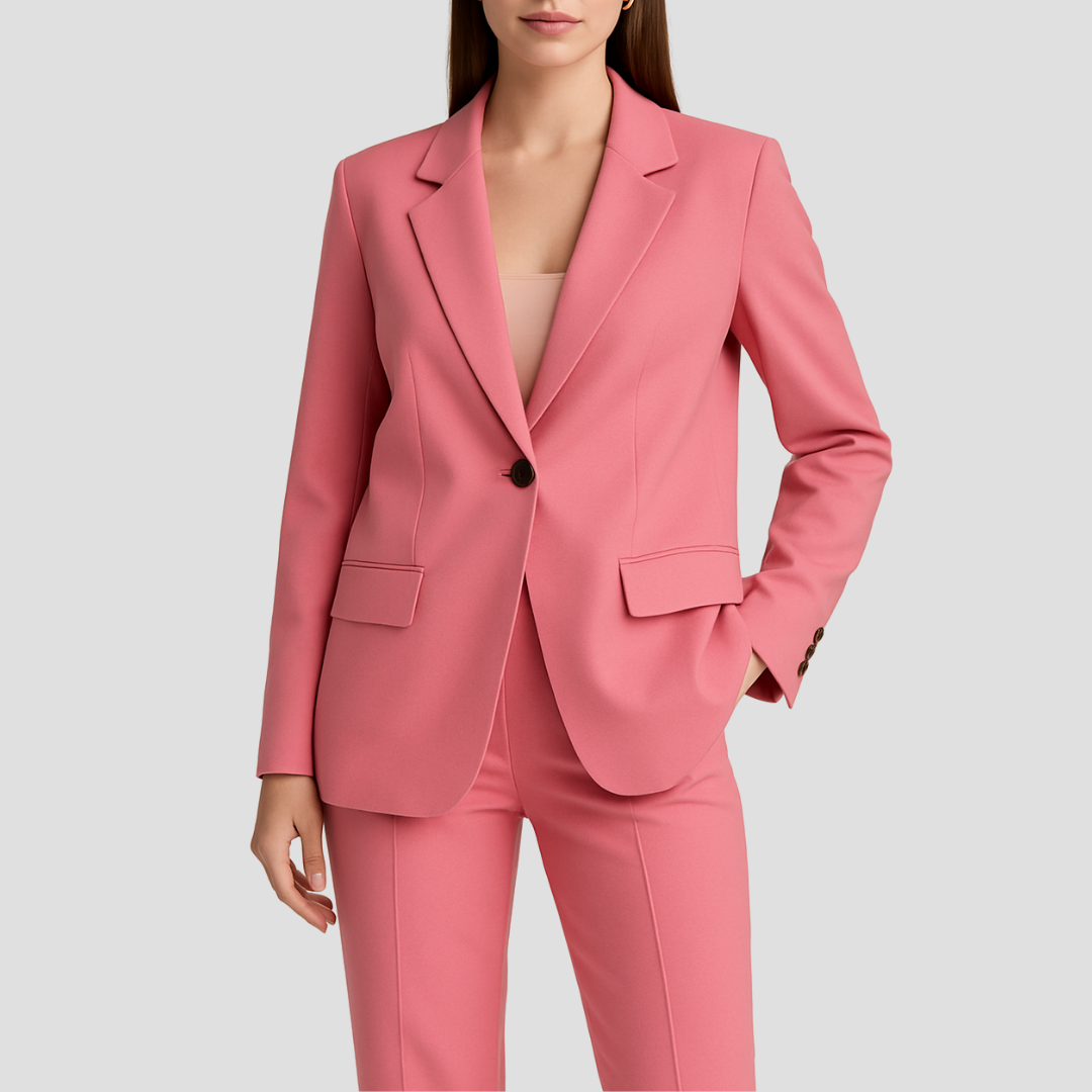 Women's Two-Piece Suit with Long Blazer and Matching Pants 3