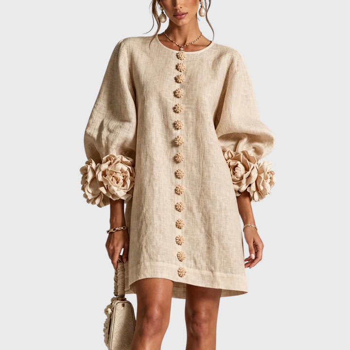 Elegant Mini Dress with Puff Sleeves 6