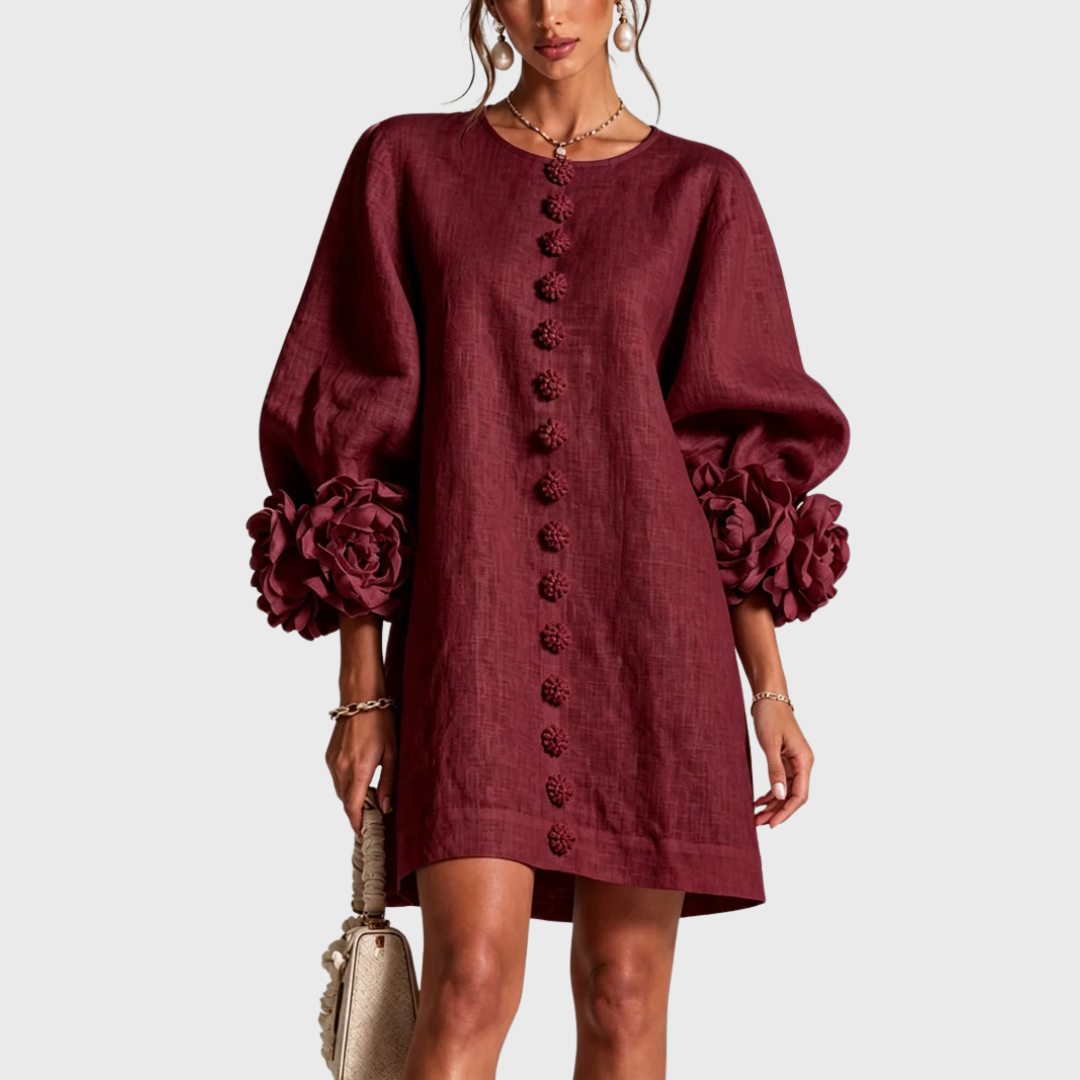 Elegant Mini Dress with Puff Sleeves 7