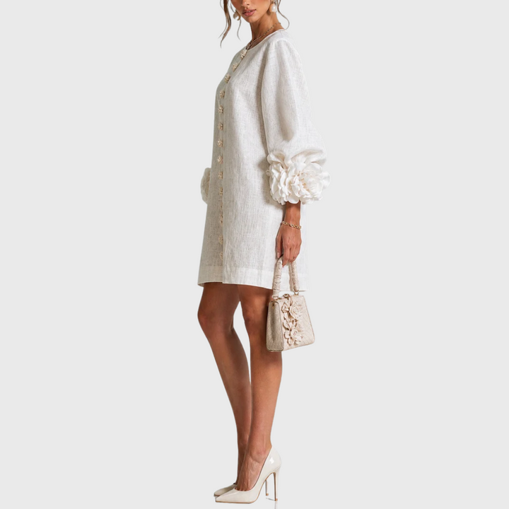 Elegant Mini Dress with Puff Sleeves 8