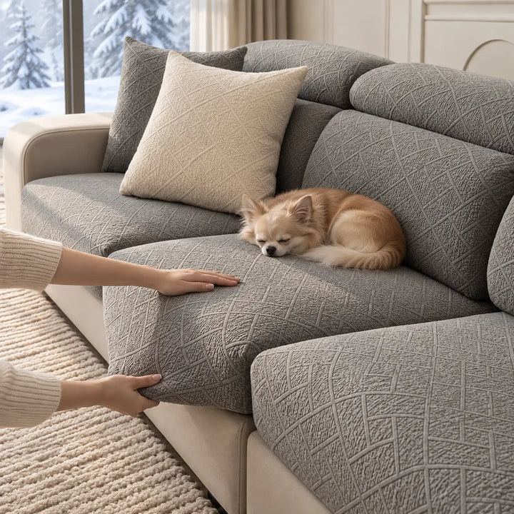 Diamond Stretch Sofa Cover, Scratch Resistant for Pets 7