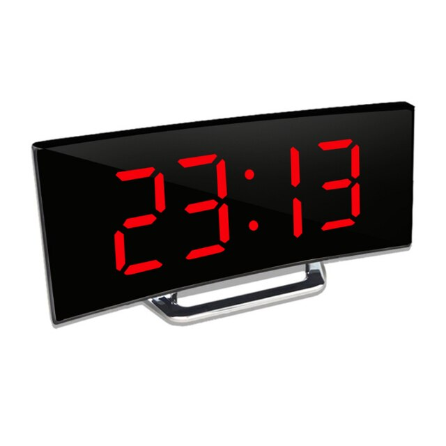Digital Alarm Clock | Curved LED Mirror Display | Auto-Dimming 8