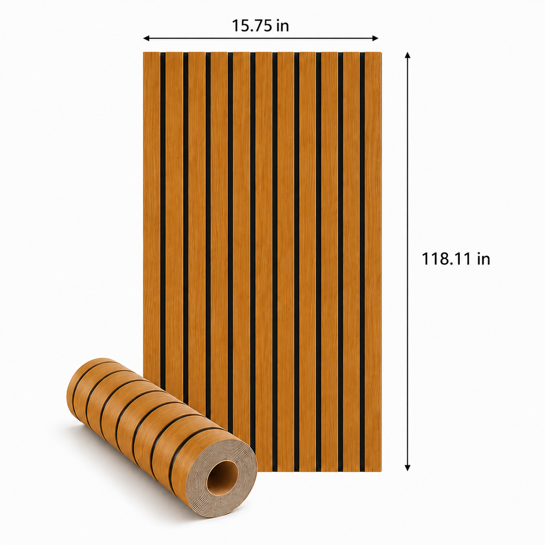 Self-Adhesive Peel and Stick 3D Slat Wall Panel Rolls 38