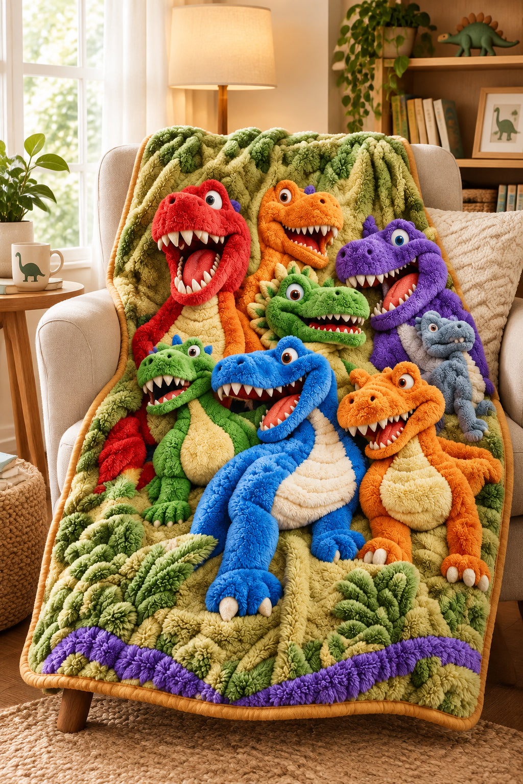 Dino Dream Blanket – Ultra Cozy & Playful Comfort