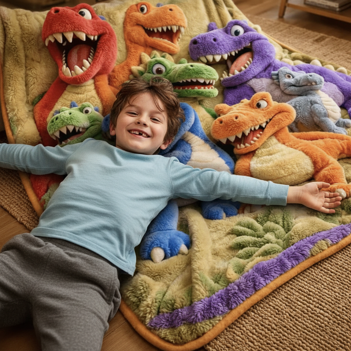 Dino Dream Super Soft Throw Blanket