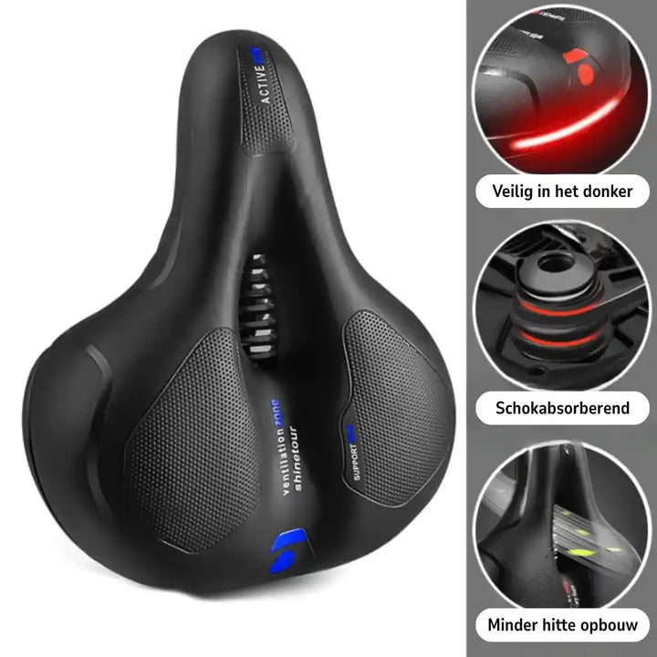 Ergonomic Comfort Bike Seat with Cutout - 2 in Thick Foam, Waterproof PU Leather 19