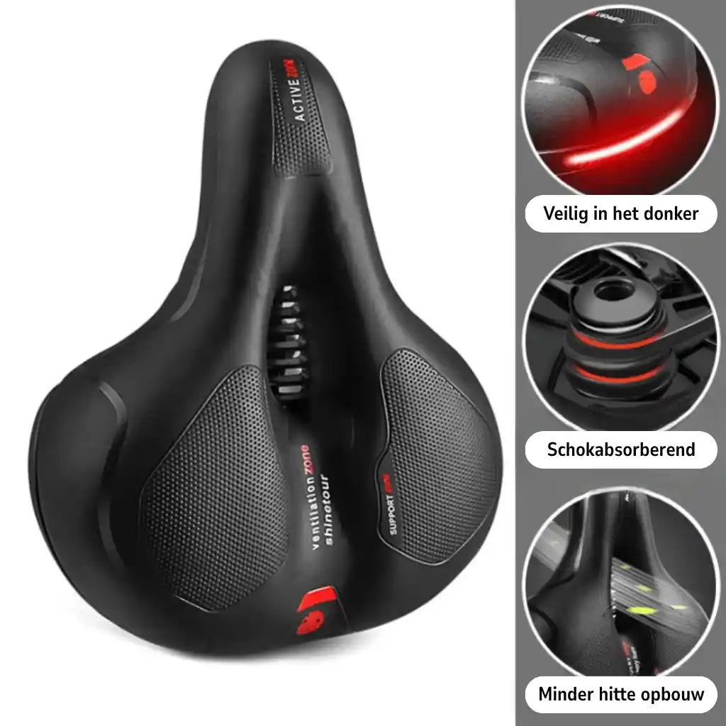 Ergonomic Comfort Bike Seat with Cutout - 2 in Thick Foam, Waterproof PU Leather 20