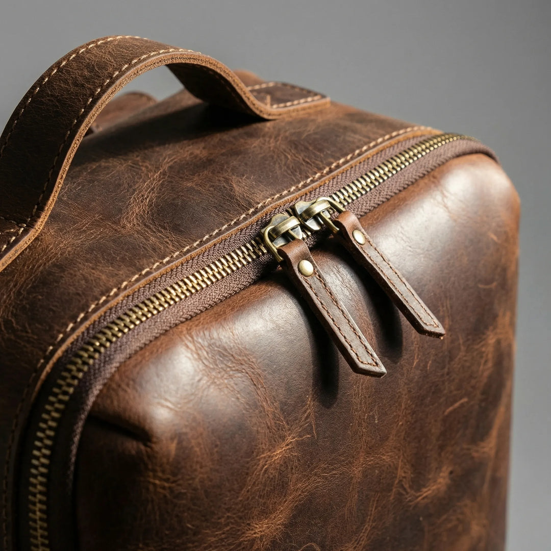 Distressed Brown Backpack - Journia