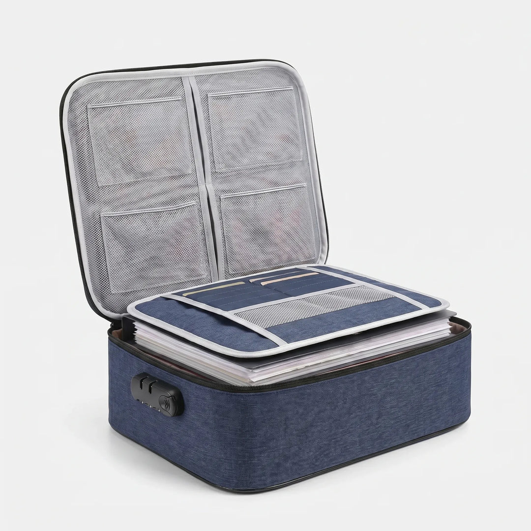 Multi Compartment Texta Case Document Case - For Men - Built-In Combination Lock - Water-Resistant ...