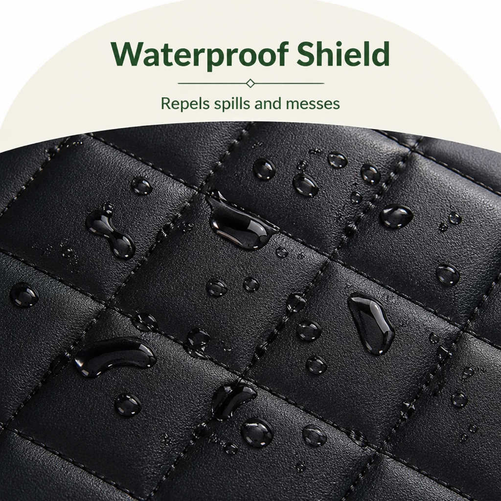 Quilted Hammock-Style Rear Seat Cover for Dogs, Waterproof & Non-Slip 3
