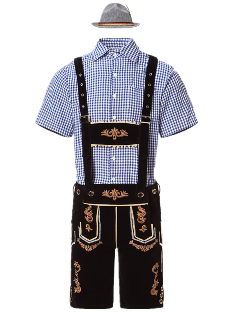 Men's German Oktoberfest Lederhosen Costume 3