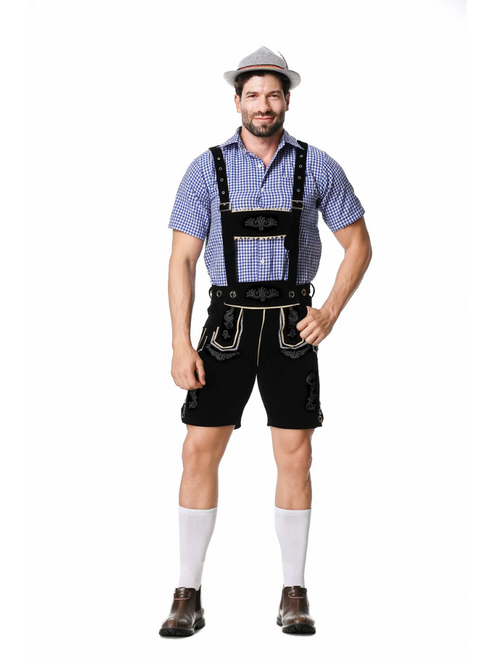 Men's German Oktoberfest Lederhosen Costume 4